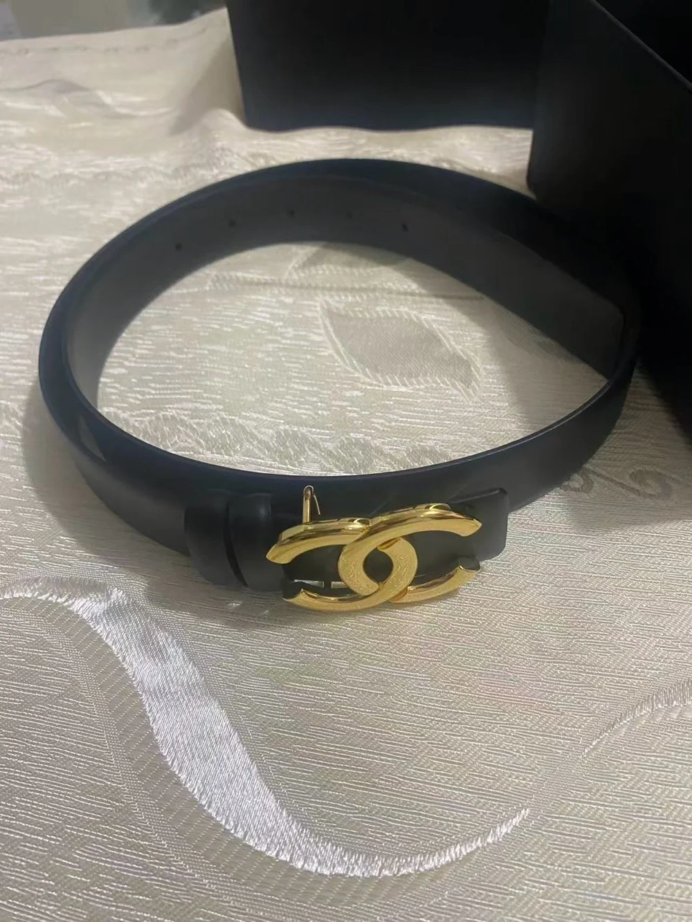 Chanel 85cm CC Buckle Belt Black